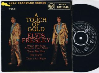 Elvis Presley A Touch Of Gold Vol.  2 Uk Ep 45ps 1960.  Rca Victor Label With M/t