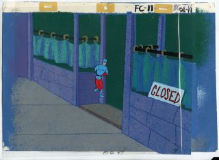 The Atom Prododuction Animation Cel On Production Background