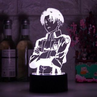 3D LED Anime Attack on Titan Captain Levi Night Light Kids Gift Lamp 2