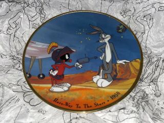 Warner Bros Looney Tunes Bugs & Marvin The Martian Hare - Way To The Stars Plate