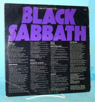 Black Sabbath Master of Reality 1971 W.  B.  Records Vinyl LP BS 2562 2