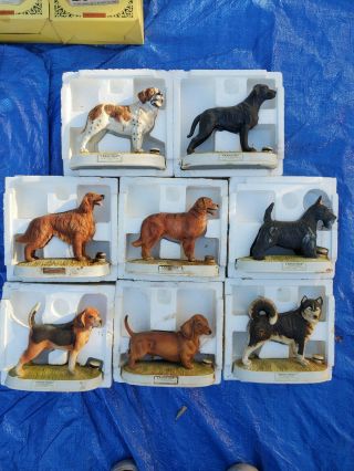 1977 And 1978 Lionstone Dog Decanters