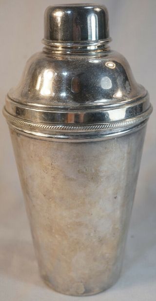 Hardy Bros 1 1/2 Pint Silver Plated Cocktail Shaker 1930 