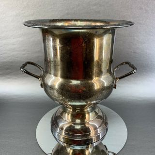 Vintage Classic 10” Trophy Style Silver Plated Champagne Ice Bucket Large Wine