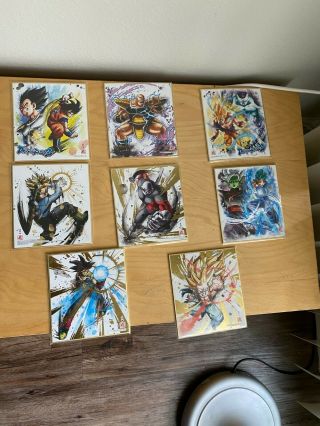 Dragon Ball Dbz Shikishi Art Autograph Board Set Of 8 Goku Jp