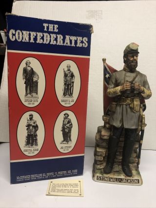 Mccormick “the Confederates” Stonewall Jackson Collectible Decanter W/box Rare