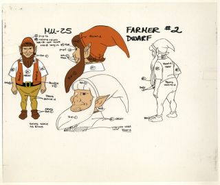 He - Man/she - Ra Masters Of The Universe Animation Art Farmer Dwarf Model Cel