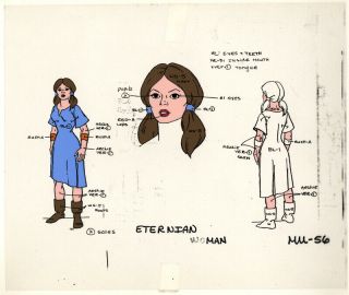 He - Man/she - Ra Masters Of The Universe Animation Art Eternian Woman Model Cel