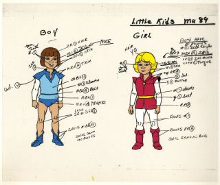He - Man/she - Ra Masters Of The Universe Animation Art Little Kids Model Cel