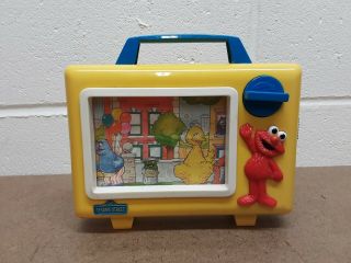 Vintage Sesame Street Tyco Elmo Musical Tv Music Box Wind Up Baby - Preschool