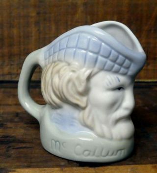 Elischer Pottery Advertising Character Jug For The Mccallum Scotch Whisky
