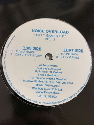 Noise Overload - Silly Games Ep Vol 1 - Toon Town - Gdrx4 - 1992 Hardcore