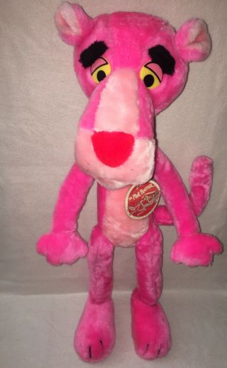 Vintage 1980 United Artists Mighty Star Large 36” Posable Pink Panther Toy