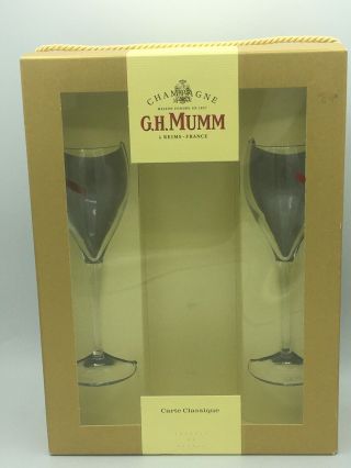 G.  H.  Mumm Champagne Flute Carte Classique Glasses