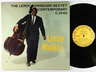 Leroy Vinnegar Sextet - Leroy Walks Lp - Contemporary - C3542 Mono Dg