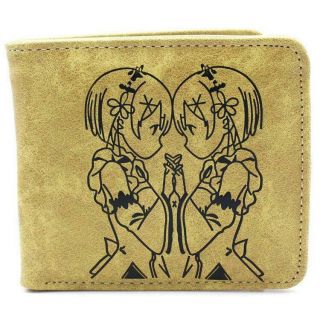 Anime Re: Zero Ram Rem Bifold Leather Wallet Purse Card Holder Coin Bag Gift