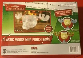 National Lampoon ' s Christmas Vacation Griswold Moose Punch Bowl w/Ladle 136 oz 2