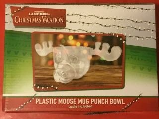 National Lampoon ' s Christmas Vacation Griswold Moose Punch Bowl w/Ladle 136 oz 3