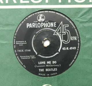 The Beatles Love Me Do Indian 1964? 45 - R 4949 India Rare Ringo On Drums