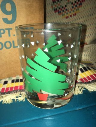 Set of 12 Dayton Hudson 1988 Christmas Tree Confetti Glasses Lowball Rocks Box 2