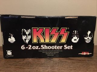 Vintage 2006 KISS Album Cover Set of 6 - 2 oz Shooter Tall Shot Glasses 2