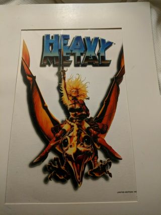 Vintage Heavy Metal Taarna Fantasy Limited Edition Cell Print 1996