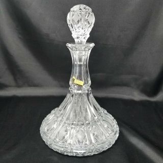 Vtg Toscany West Germany Hand Etched Cut Lead Crystal Glass Decanter