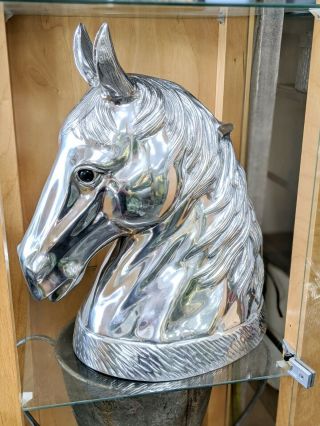 Arthur Court Horse Head Champagne Ice Bucket Wine Chiller Equestrian Decor