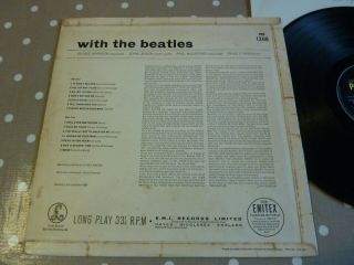 RARE WITH THE BEATLES MONO 1963 UK GOTTA HOLD PMC1206 VINYL LP EMITEX 2