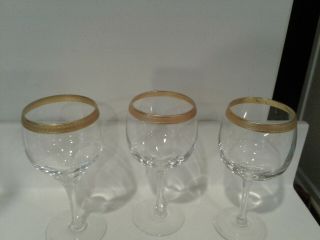 Lenox Royale Set Of (3) Vintage Wine Glasses With Gold Filigree Rim 2