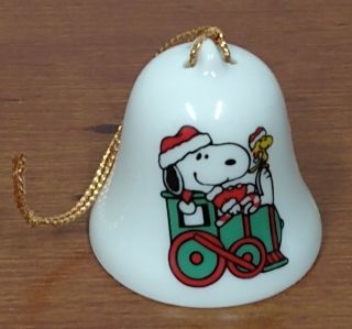 Ufs Miniature Japan Snoopy Woodstock Choo Train Christmas Ornament 1 1/2 " Bell