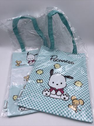 Sanrio Japan: Pochacco Kuji: Set Of 2 Flat Tote Bag (c3)