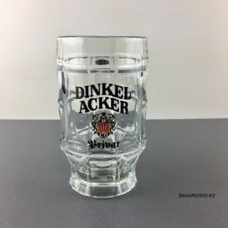 Dinkel Acker Brivat Beer Mug.  5 Liter Glass Stein Stuttgart Germany German Beer.