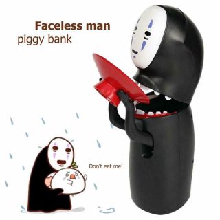 Spirited Away Kaonashi No - Face Man Money Box Piggy Bank Toy Automatic Eaten Coin