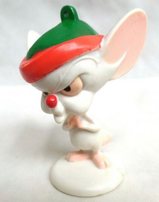Pvc The Brain (no Pinky) Wb 2 " Christmas Figure Warner Brothers Looney Tunes