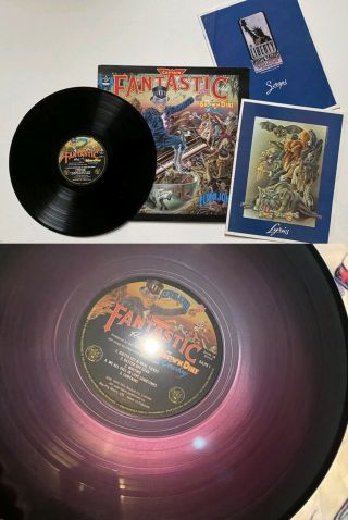 Elton John - Captain Fantastic Vinyl Lp With Booklets Translucent Purple Ex