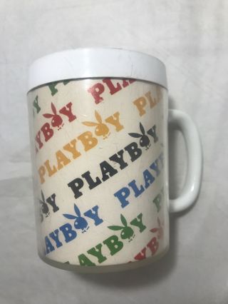 Vintage Playboy Club Plastic Coffee Mug Cup With Playboy Font Logos