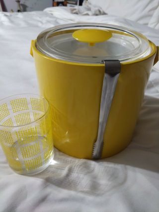 Vintage George Briard Ice Bucket W/tongs & Glass