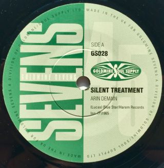 Arin Demain " Silent Treatment " Paris " Sleepless Nights " Northern Soul 45,  1998 Repess