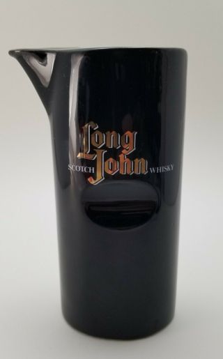 Vintage Long John Scotch Whisky Ceramic Water Pitcher Jug Scotch Whiskey