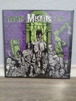 Misfits Lp " Earth A.  D.  " (plan 9/caroline - Us Pl9 - 02)
