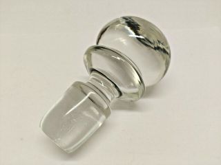 Large Decanter Bottle Stopper Clear Handblown Glass Ball