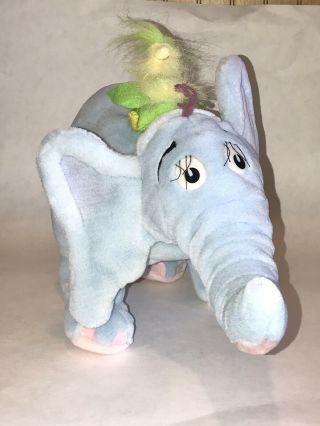Rare Vtg 1997 Dr.  Seuss Horton Hears A Who Plush Elephant & Whozit Bird Puppet