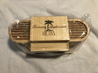 Tommy Bahama Ultra Premium Rum Caddy Wood/bamboo Napkin Holder Paradise