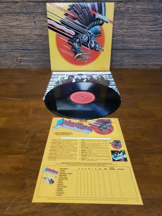 Vintage 1982 Judas Priest 12 " Record Lp " Screaming For Vengeance " Ex/ex Fc38160