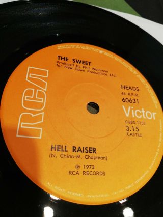The Sweet Hell Raiser 60631 1973 V Rare Zealand Press Nm/nm 7 " Glam