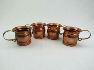 Vintage Copper Mugs Large 2 Cup Size Metal Odi