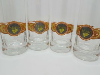 Tommy Bahama Mojito Glasses with Cigar Band by Justin Chase set of 4 2
