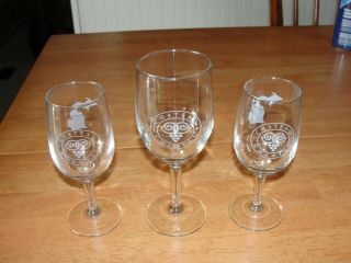 Set Of (3) Chateau Chantal Michigan Mi Winery Wine Glass