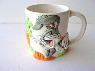 Vintage 1998 Bugs Bunny 3d Coffee Mug Hand Painted